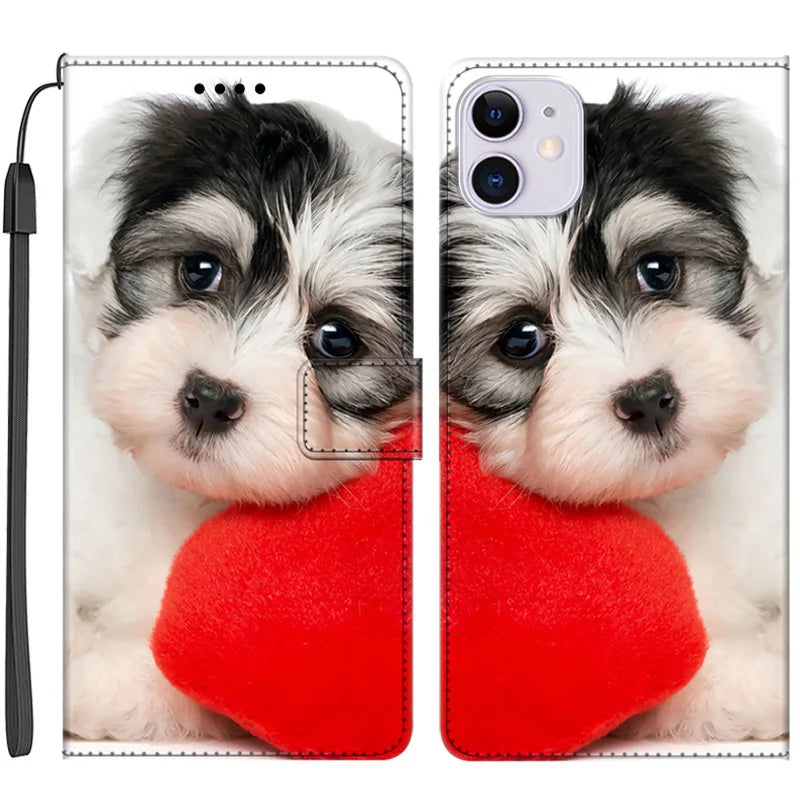 Custom Picture Leather Wallet Case For iPhone 17 16 15 13 12 14 Pro Max SE 8 7 Plus XR XS Max Print Photo Image Book Flip Cover