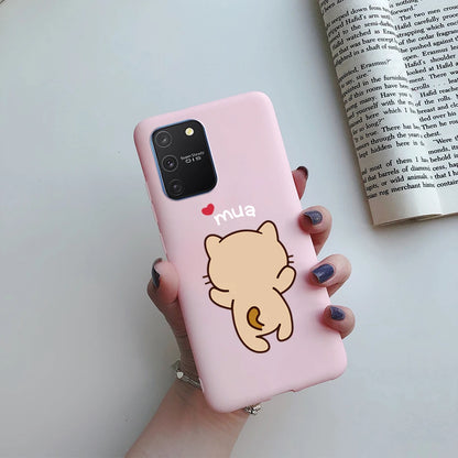 For Samsung Galaxy S10 Lite Case on Samsung Note 10 Lite S 10 Lite Cover Simple Solid Matte Soft Silicone Back Cover Phone Cases