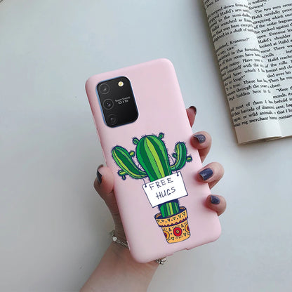 For Samsung Galaxy S10 Lite Case on Samsung Note 10 Lite S 10 Lite Cover Simple Solid Matte Soft Silicone Back Cover Phone Cases