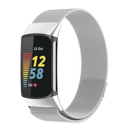 Metal Band For Fitbit Charge 5 6 Smart Watch Mesh Magnetic Loop Sport Strap For Fit Bit Charge 5 6 Bracelet Stainless Steel