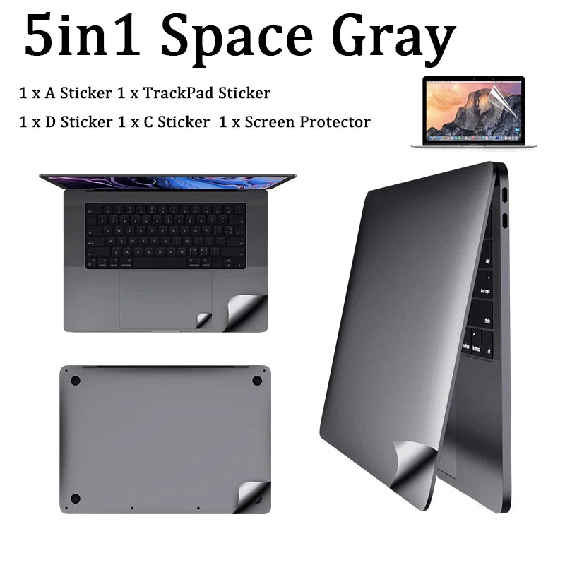2026 Top/Bottom/Touchpad/Palm Trackpad Guard Skin Body Vinyl Decal Sticker For Apple Macbook Pro16 M5 A3428 with Touch Bar A2141