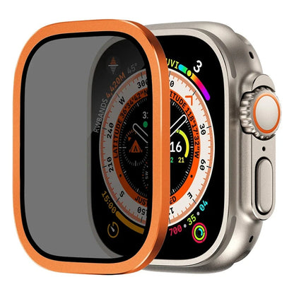 Aluminium Alloy Case+Tempered Glass for Apple Watch Ultra 2 49mm Anti-Scratch Screen Protector for iWatch Ultra 49mm Cover Film