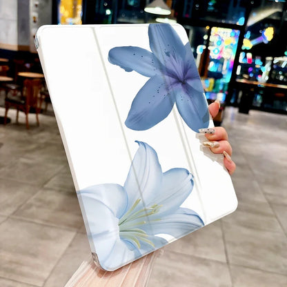 Pure&noble/elegant&fragrant Lily PAD CASE For iPad pro 10/11/2020/6th/7th /8th /Air 3rd/Air 4th/9th gen/Air 5th Gen 2022/Air 11