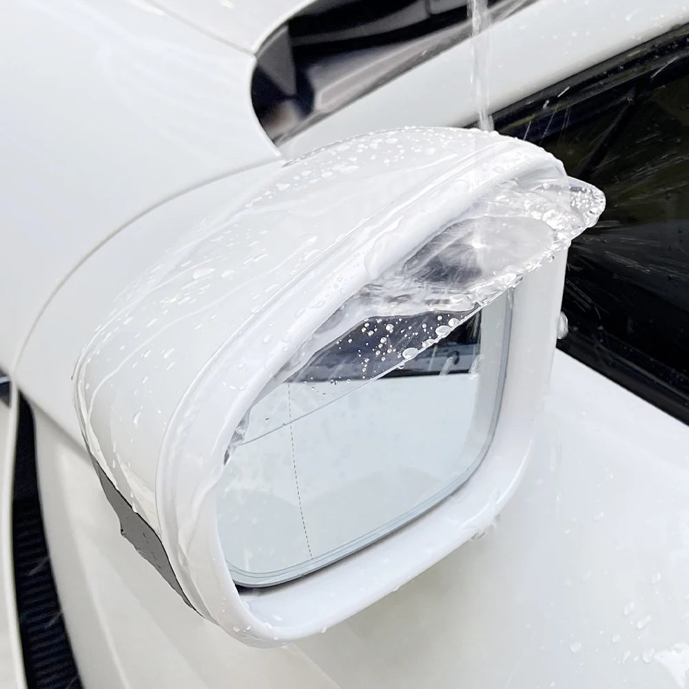 2PCS Car Rearview Mirror Rain Rainproof Eyebrow Shield Cover Sticker For Fiat 500 500C 2012 500X 500L Abarth 695 Car Accessories