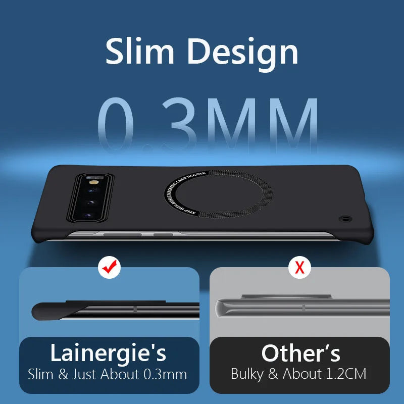Frameless Magnetic For Magsafe Slim Case For Samsung Galaxy S9 S10 Plus S10Plus S9Plus Wireless Charging Hard Back Cover