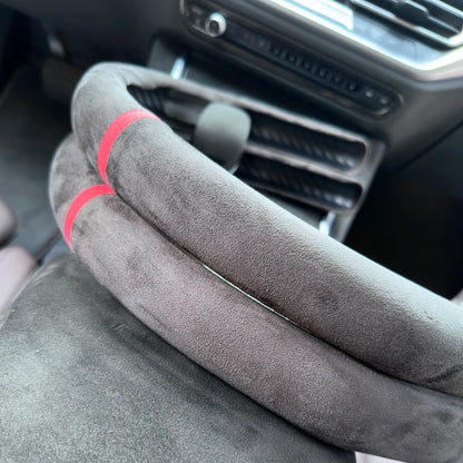 Premium Non-slip Suede Leather Car Steering Wheel Cover Booster Cover For Geely Coolray Boyue Okavango  Icon Emgrand X7 EX5