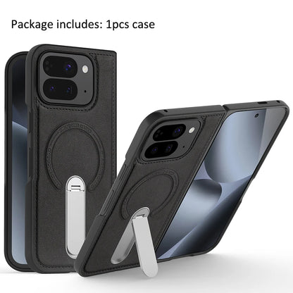 Magnets Magnetic For Magsafe PU Leather Case For Google Pixel 10 Pro Fold Wireless Charging Shell