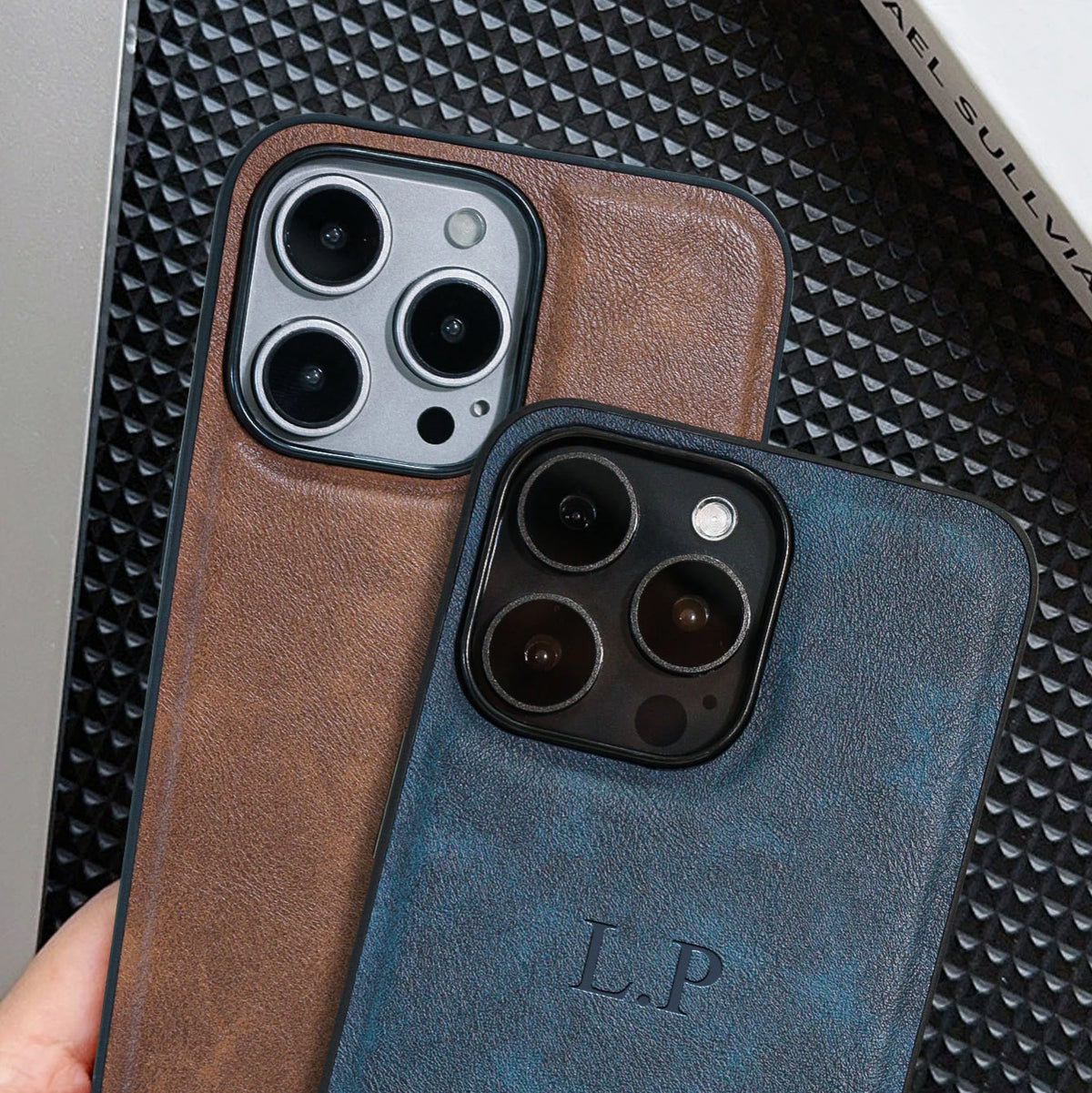 Personalized Customized Initials Name Case For iPhone 11 12 13 14 15 16 Pro Max Cover Luxury Leather DIY Engraved 14 15 16 Plus