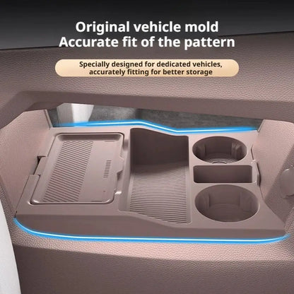 Lower Center Console Organizer Tray For Chery Fulwin T9 Tiggo 9 8L 2025 2026 Silicone Storage Box Insert Non-Slip Interior F1C0