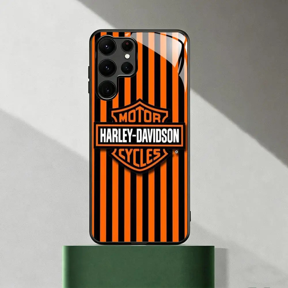 HOT Cool Brand HD-HARLEYES Phone Case For Samsung S26 S25 S24 S23 S22 S21 S20 Plus Ultra Note20 Glass Magnetic Case