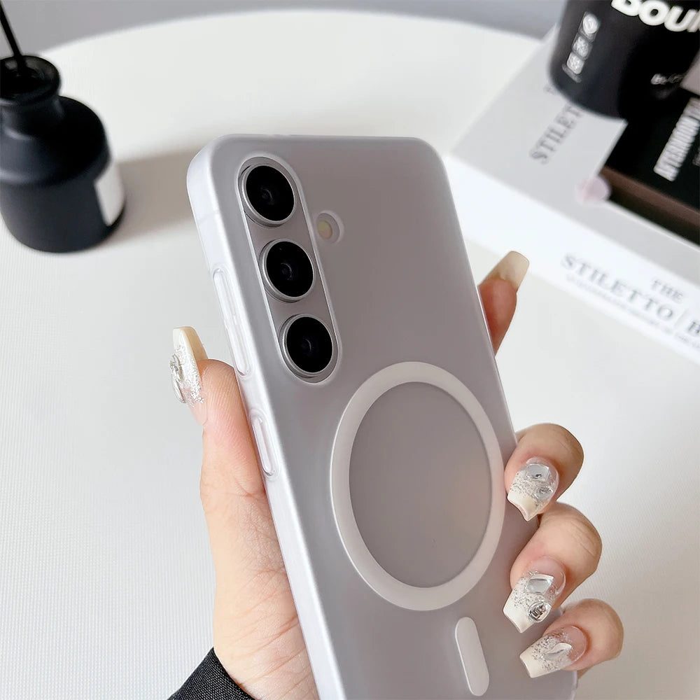 Case for Samsung S26 Ultra S25 S24 A57 A56 A55 A37 5G A36 A17 A16 Magnetic Wireless Charging Shockproof Ultra Thin Cover