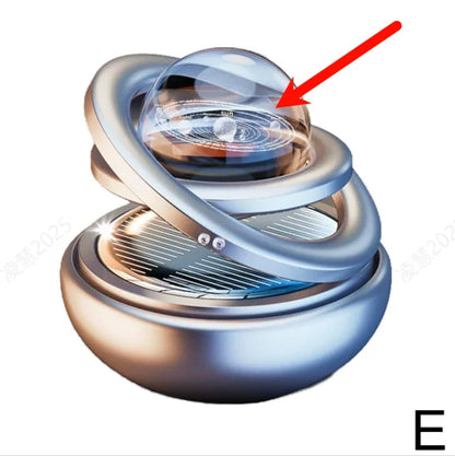 Solar Powered Rotation Solar Aromatherapy Car Air Freshener Suspended Planet Fragrance Auto Aroma Diffuser Car Ornaments