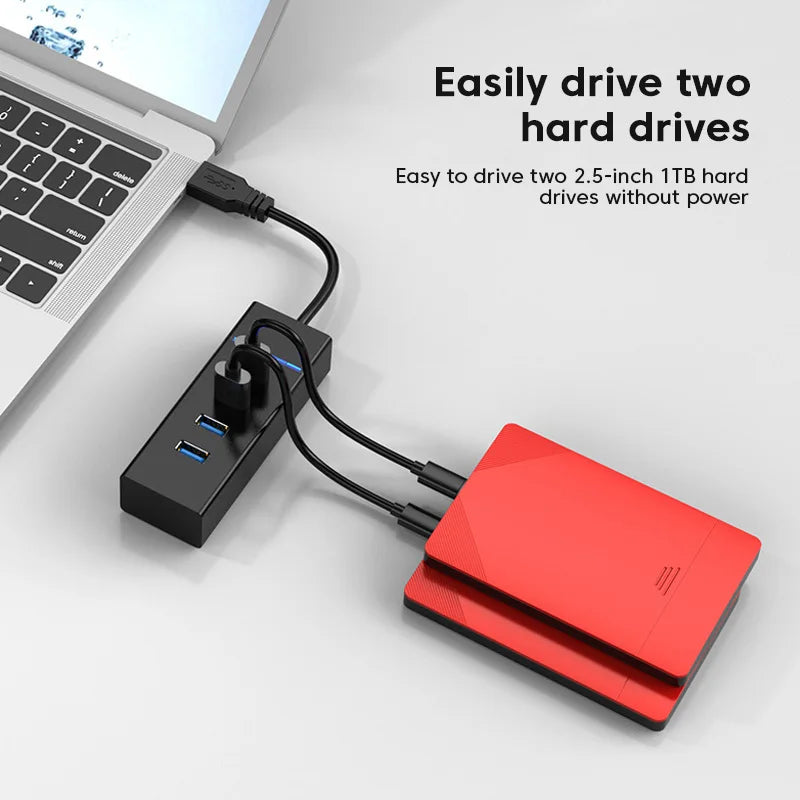 4Port USB 3.0 Hub USB Hub High Speed USB Splitter Adapter 5Gbps For PC Computer Accessories Multiport HUB 4 USB 3.0 2.0 Ports