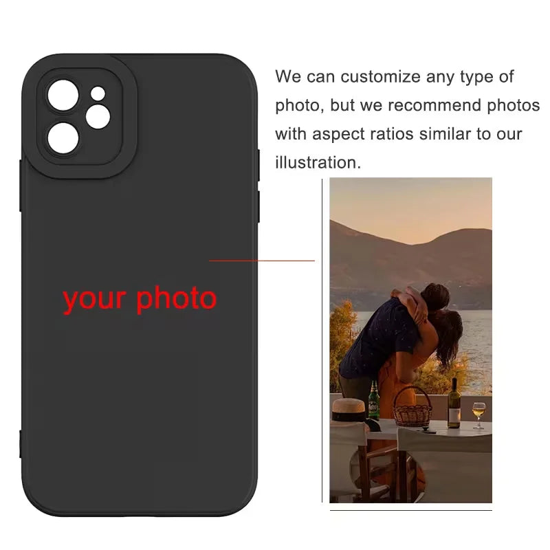 Custom Matte Case for iPhone 17 16 15 14 13 12 11 Pro Max SE XS XR 15 7 Plus 16E DIY Personalized Photo Picture Soft Cover Funda