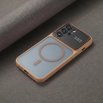 Magnetic Luxury Phone Case for Samsung Galaxy S26 S24 S25 Ultra S26Ultra Magsafe Official Matte Len Camera Protector Cover