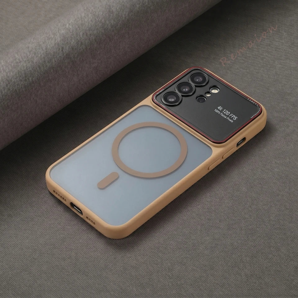 Magnetic Luxury Phone Case for Samsung Galaxy S26 S24 S25 Ultra S26Ultra Magsafe Official Matte Len Camera Protector Cover