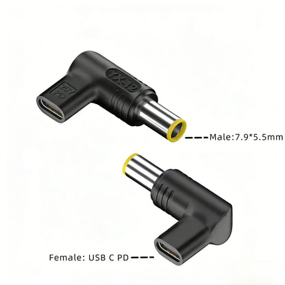 PD 100W Type C to Universal Laptop Charger Converter for Asus Lenovo Hp Dell Acer Samsung USB C Fast Charger Adapter Connector