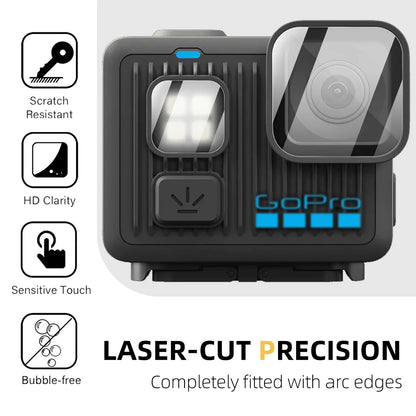 9H Hardness Glass for Gopro Lit Hero, Screen & Lens Protector Clear Ultra-HD Tempered Glass Anti-scratch Film Accessories