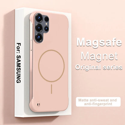 Frameless Magnetic PC Case For Samsung S26 S25 S24 Plus S23 Ultra S20 S21 S10 Note 20 A56 A16 A55 A35 A15 A54 A34 A24 A14 Cover