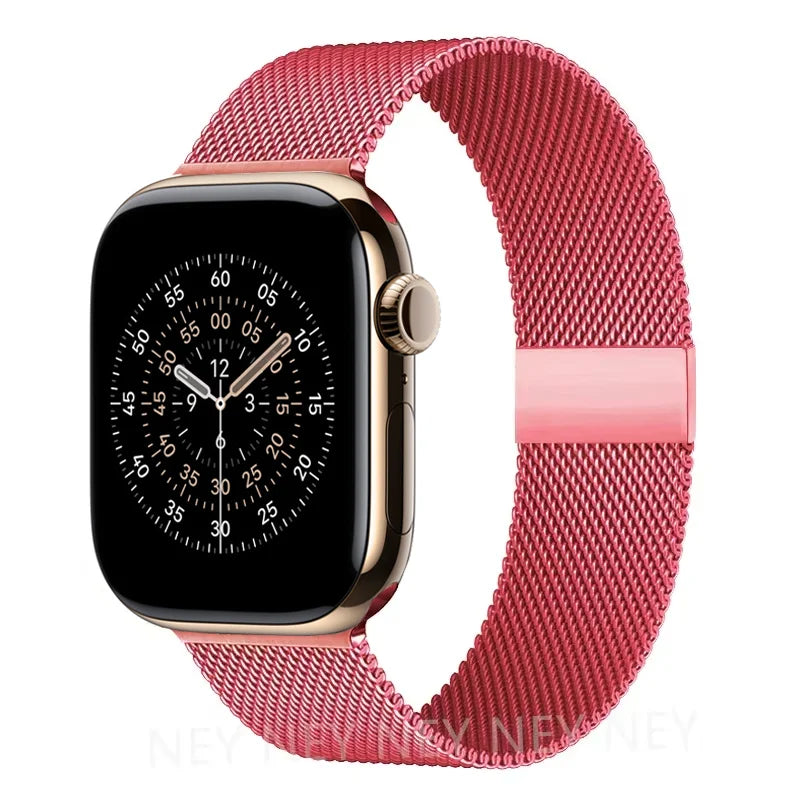 Milanese loop strap For Apple Watch band 11 46mm 44mm 40mm 41mm 42mm 45mm bracelet iwatch series 10 8 7 6 5 4 SE 9 Ultra 3 49mm