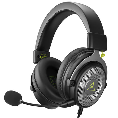 EKSA E900 PC Gaming Headphones 3.5mm Wired Headset Gamer Stereo Over-Ear Headphone with Detachable Microphone for PS4/PS5/Xbox