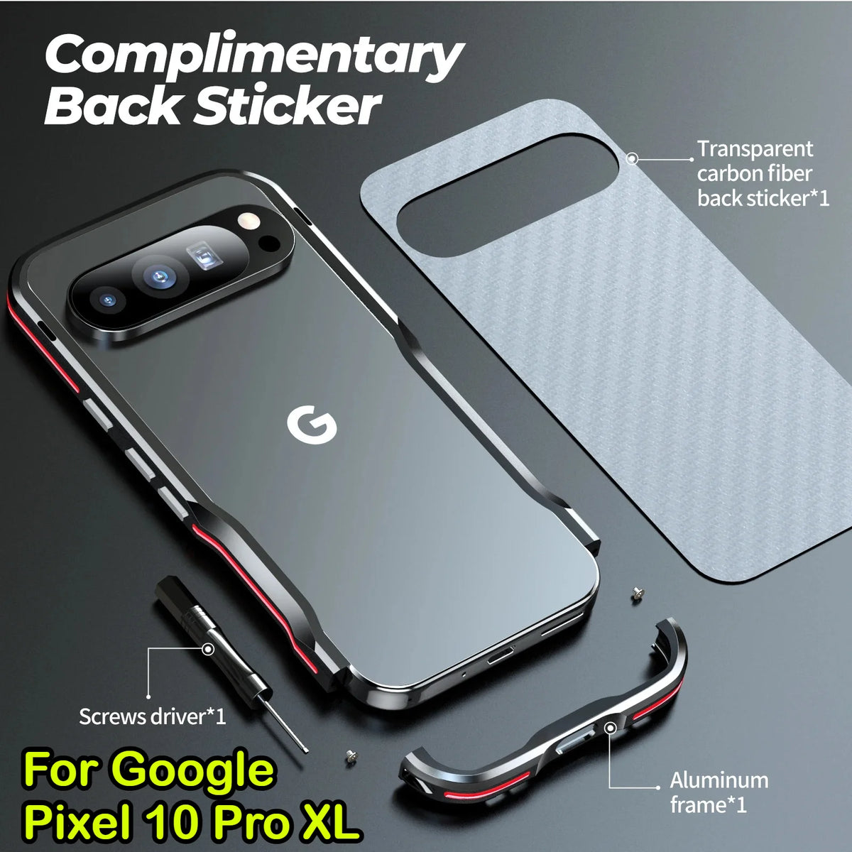 Luxury Aluminum Metal Bumper Phone Case for Google Pixel 10 9 Pro XL 8 Pro Hard Frame Heat Dissipation Shockproof Protect Cover