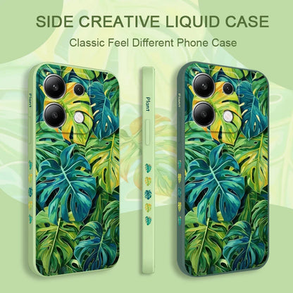Monstera Deliciosa Phone Case For Xiaomi Redmi Note 14 13 12 12S 11 11S 10 10S 9 9S Pro Plus 4G 5G Liquid Silicone Cover