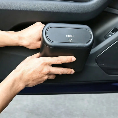 Car Trash Can, Mini Leakproof Trash Can for Car Desk, Thickened Garbage Bags Included, Portable Small Waste Bin for Vehicle