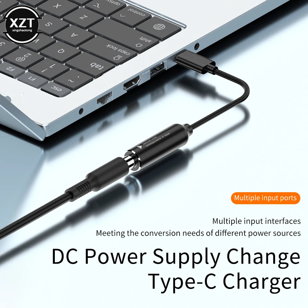 65W DC to USB C PD Power Adapter Converter 5.5X2.5 7.4X5.0 4.5X3.0 Laptop Charger to Type C Connector for Xiaomi Samsung Lenovo