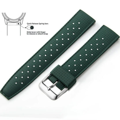 Tropical Silicone Watch Band Quick Release Watch Band 18mm 20mm 22mm Rubber Tropic Smart Watch Strap Waterpfroof Muti-Color