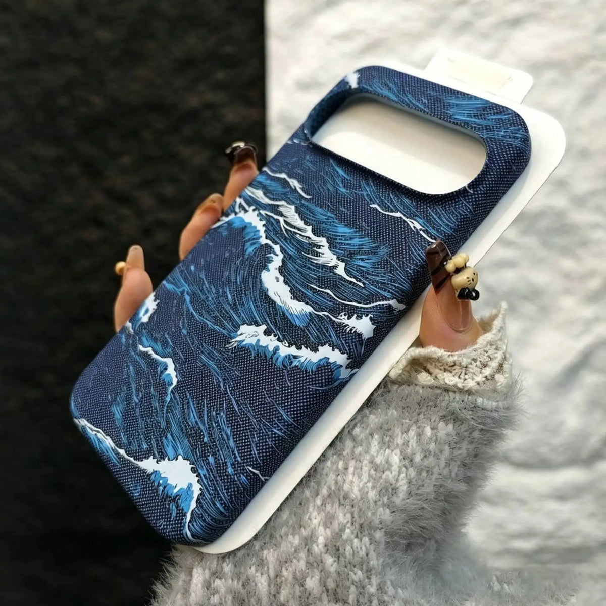 Frameless Kevlar Ocean Wave Texture Magnetic Case For Google Pixel 11 10 9 8 7 Pro XL 10 A For Magsafe Charge Plastic Hard Cover