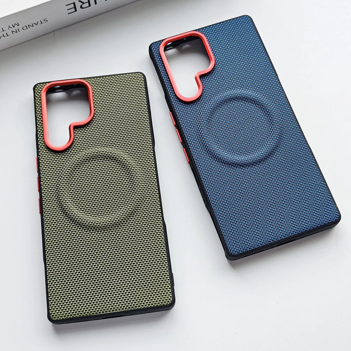 Luxury PU Woven Matte Anti-Slip Phone Case For Samsung Galaxy S26 S25 Edge Ultra Plus Drop Proof Magnetic Charging Protect Cover