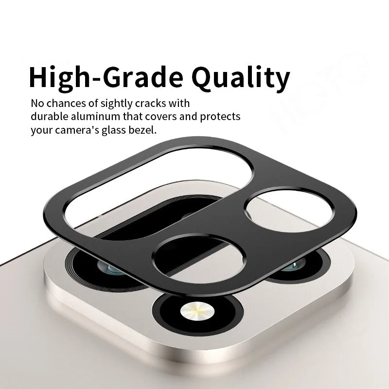 for OnePlus 15 Camera Bezel Cover Anti Scratch Black Metal Film Super Slim Hollow Lens Protector Cap Sticker