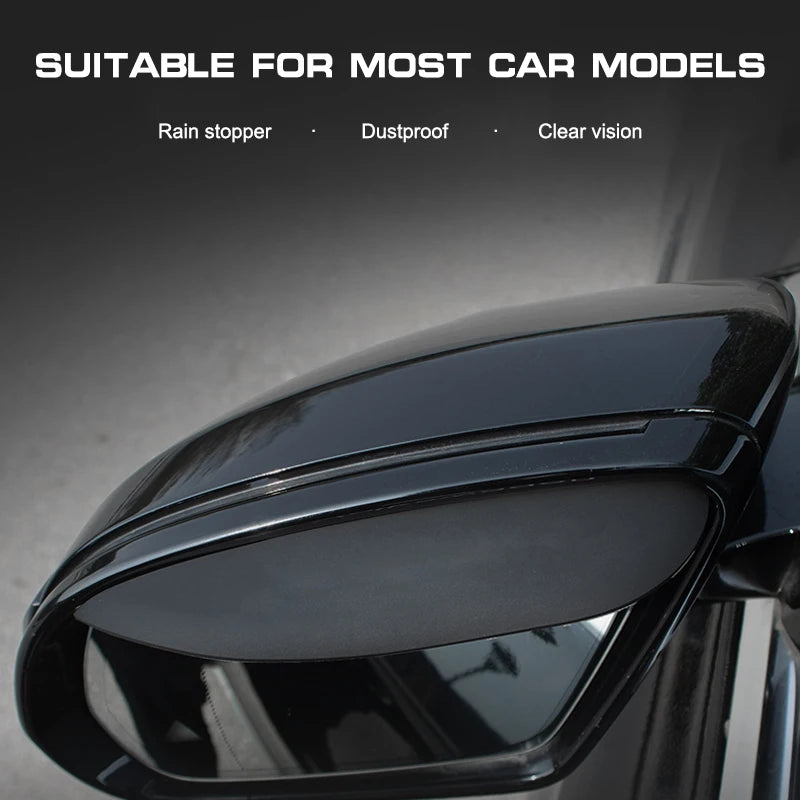 Car Rearview Mirror Rain Eyebrow Universal Silicone Rainproof Auto Rearview Mirror Rain Visor Shade Cover Car Accessories