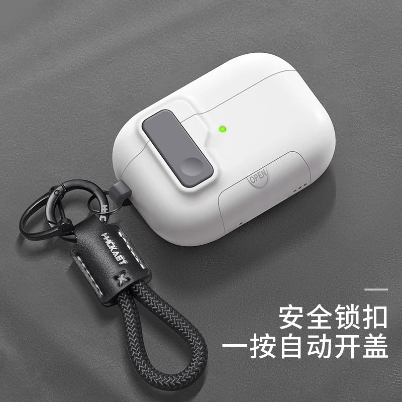 2025 New For AirPods Pro 3 Phone Stand Case Cover Magnetic Auto Lock TPU Shockproof Protective Sleeve With Hook for AirPods Pro3
