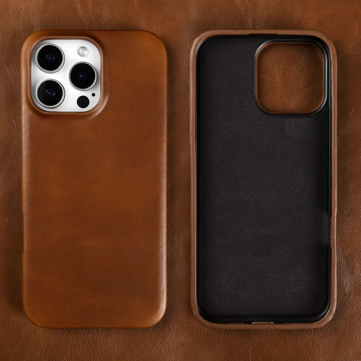 Retro For Iphone 16 Pro Max 15pro 14 13 11 Case Luxury Genuine Leather Cases for iphone15 Vintage Back Cover Phone Cases Fundas