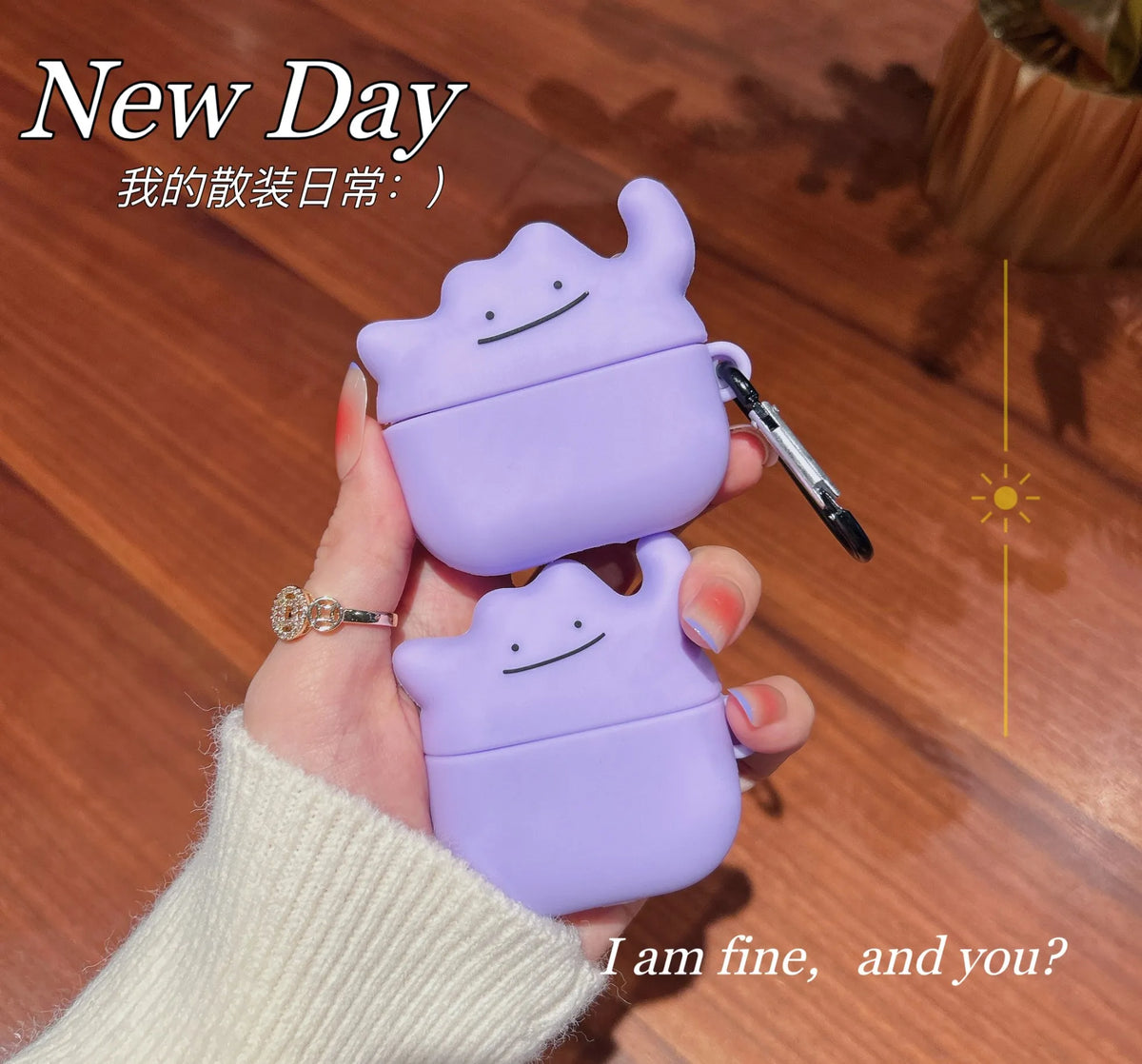 For Airpods 1 2 3 4 Pro Pro 2 Pro 3 Silicone Earphone Case Cute Ditto Accessories Cover