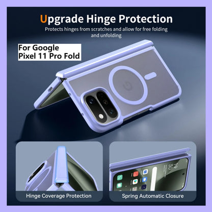 Case For Google Pixel 11 Pro Fold ELVEV Translusent Matte PC + Skin-friendly TPU Hinge Protection Magnetic Phone Cover