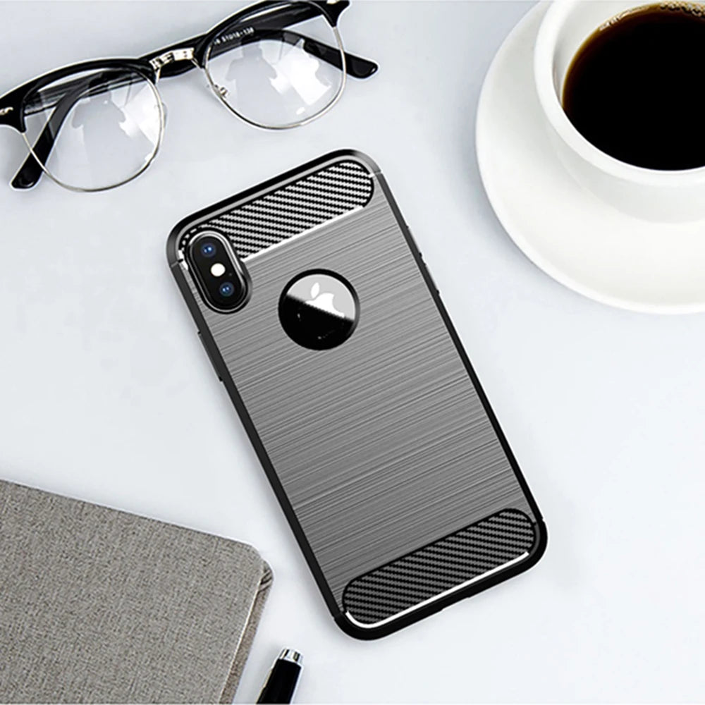 Luxury Shockproof Case For iPhone XS Max X XR 10 7 8 Plus SE 2020 2022 I Phone Back Cover Woman Man Black Blue Red Armor Shell