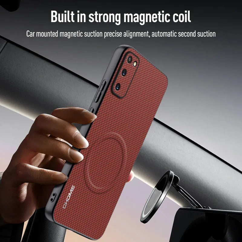 For Samsung Galaxy S20 FE Case Luxury Car Magnetic Holder Phone Case For Samsung S20 Plus 5G TPU Silicone Shockproof Back Cover