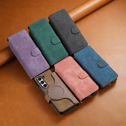 2 in 1 Detachable  Magnetic Flip Phone Case For Samsung Galaxy Z Fold 8 Ultra 7 6 5  Fold7 Card Solt Wallet Removable Bag Cover