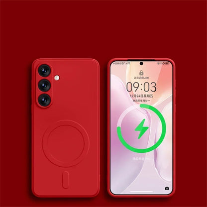 Original Liquid Silicone Magnetic Wireless Charge Case For Samsung Galaxy S26 S25 S24 S23 S22 Ultra For Magsafe Shockproof Cover