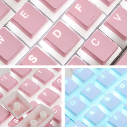 104 Keys Pudding Keycaps For Mechanical Keyboard PBT OEM Keycaps Jelly RGB Full Size 60% 70% 100% Small complete set of keycaps