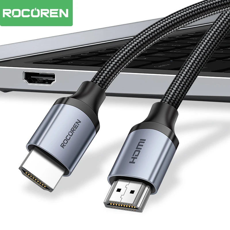 Rocoren 4K HDMI Cable Male to Male HDMI 2.0 Cable High Speed 4K@60HZ 2K@144HZ 18Gbps For PS5/PS4 Xbox Fire TV Compatible with PC