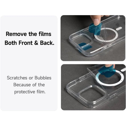 Not Yellowing Case For Magsafe Mag Safe iPhone 16 Pro Max 15 Plus 14 13 Mini 12 11 SE 2022 2020 8 16Pro Hybird Cover Accessories