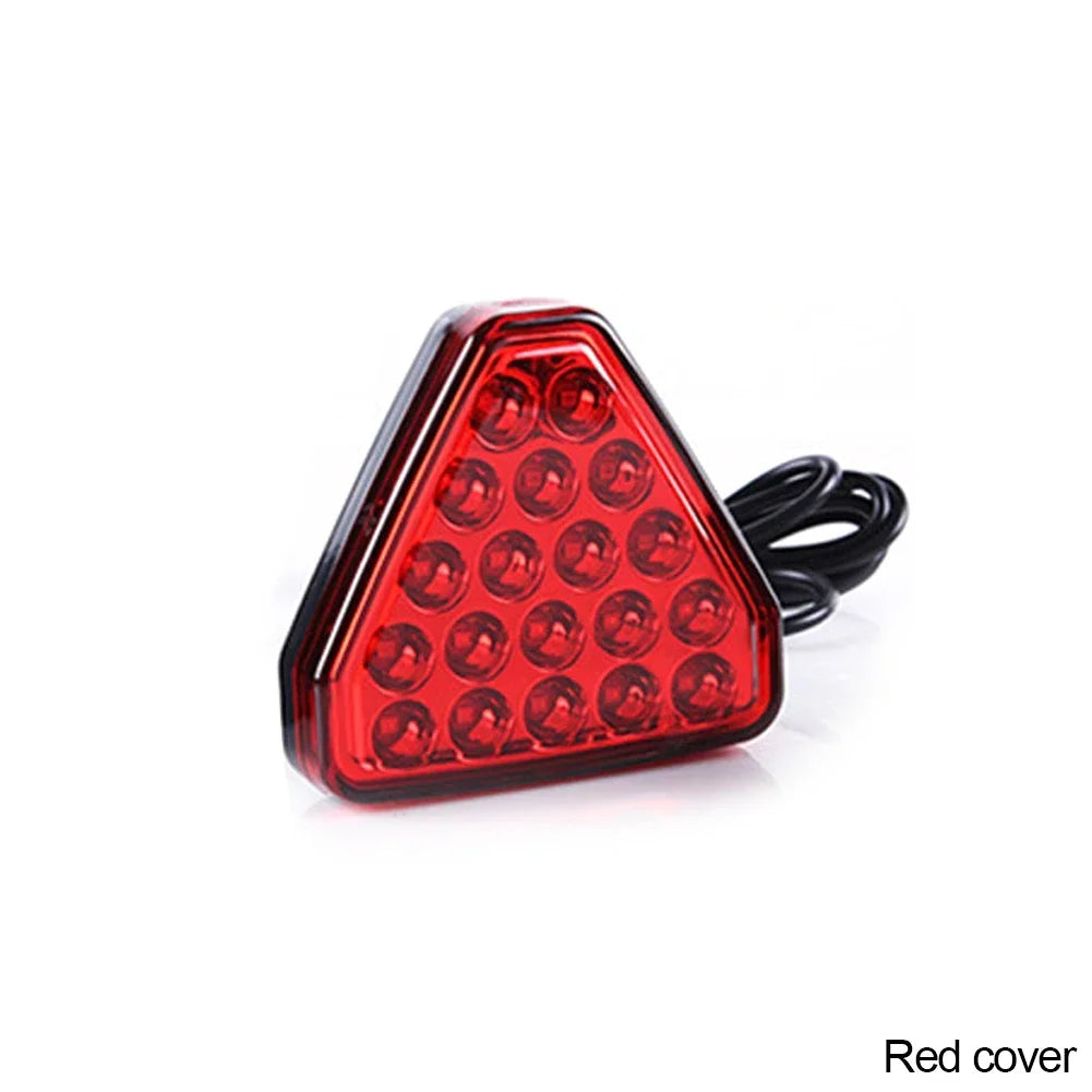 Universal F1 Style Car Brake Signal Lamp Triangle Sporty LED Rear Fog Light Tail Third Brake Lamp Tail Stop Strobe Light