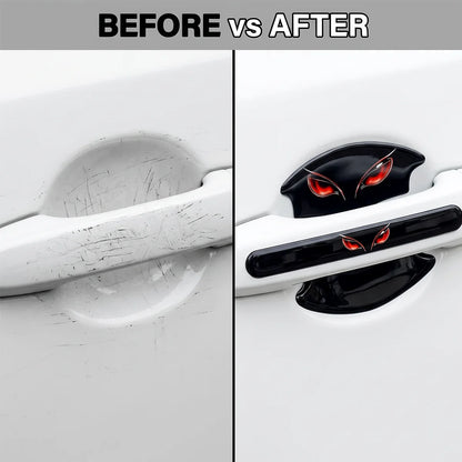 8Pcs Universal Car Door Handle Bowl Anti-Scratch Stickers Evil Eye Pattern Protector Decals For Sedan SUV Pickup Auto Accessorie