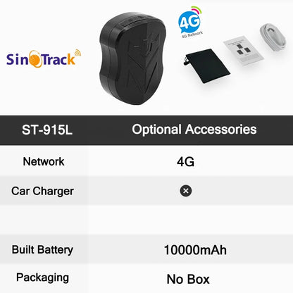 New 4G Waterproof ST-915 10000mAH Battery GPS Tracker Vehicle Track Locator Magnet Long Standby Real Time  Position APP
