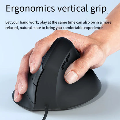 Wired Right Hand Vertical RGB Mouse Ergonomic Gaming Mouse 1600DPI USB Optical Wrist Healthy Mause for PC Computer