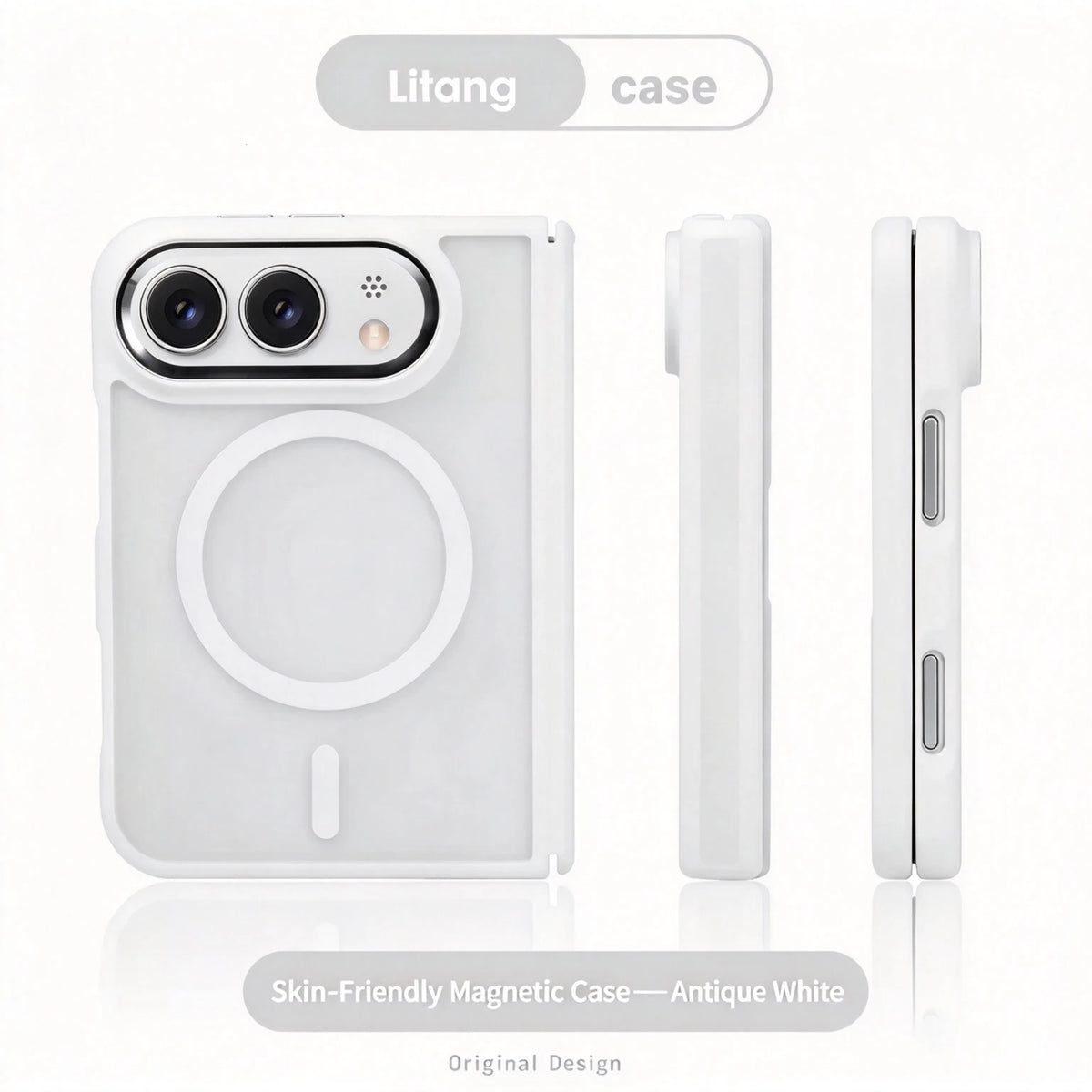 Case For Apple iPhone Duo For Foldable iPhone Duo For Magsafe Magnetic Full Body Matte Texture Shockproof Anti Fingerprint Cover